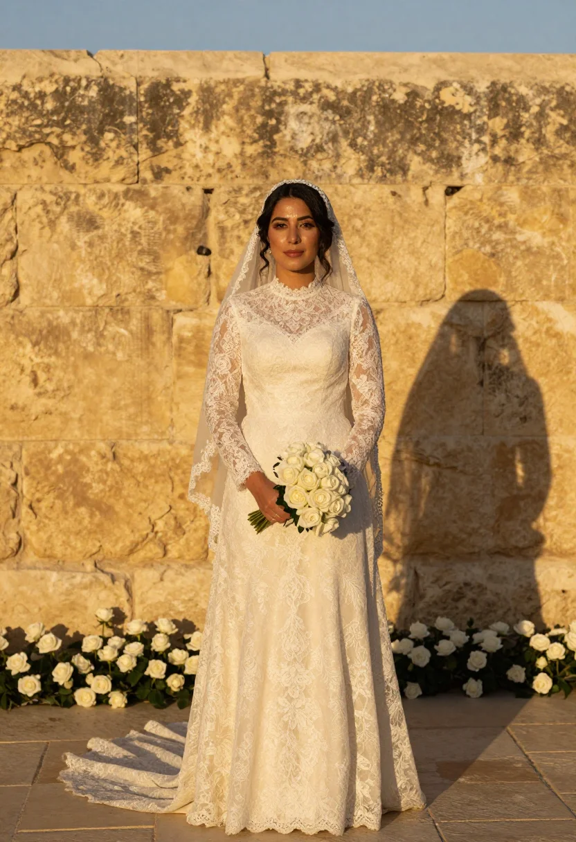 AI chuppah sample — portrait of a woman, full-length portrait of an Ashkenazi Je