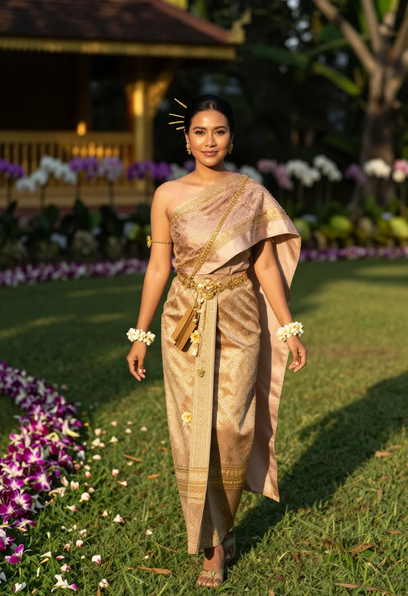 AI chut thai sample — portrait of a woman, three-quarter-length portrait of a Thai