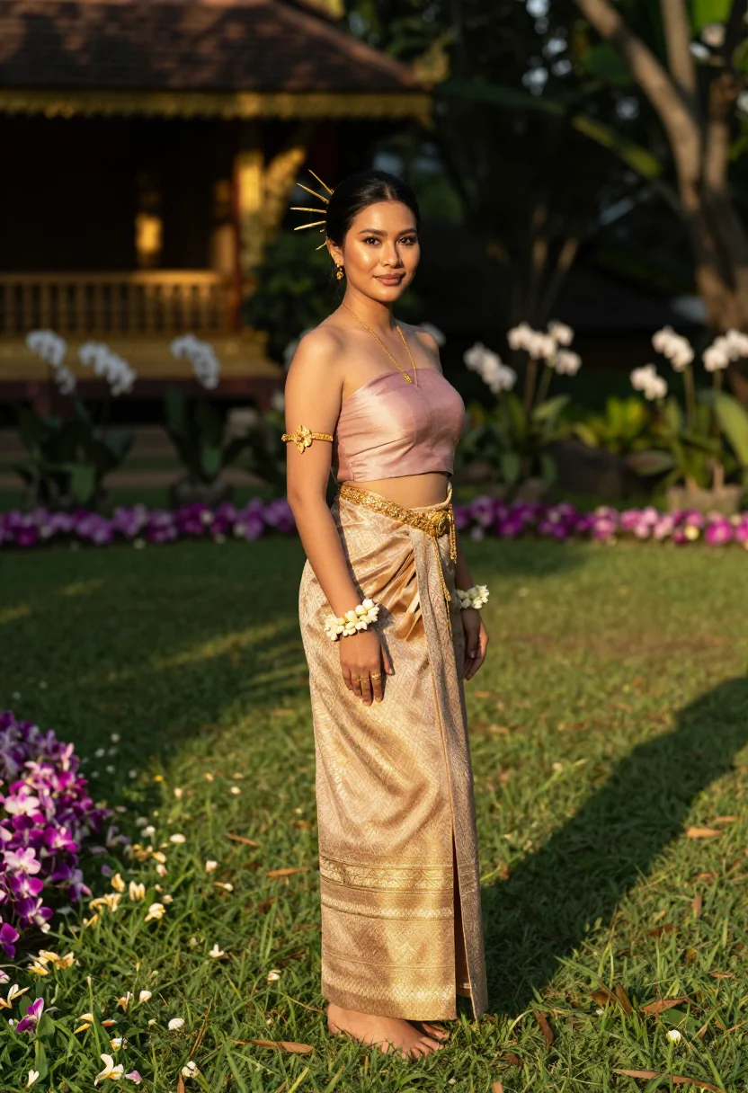 AI chut thai sample — portrait of a woman, full-length portrait of a Thai woman wi