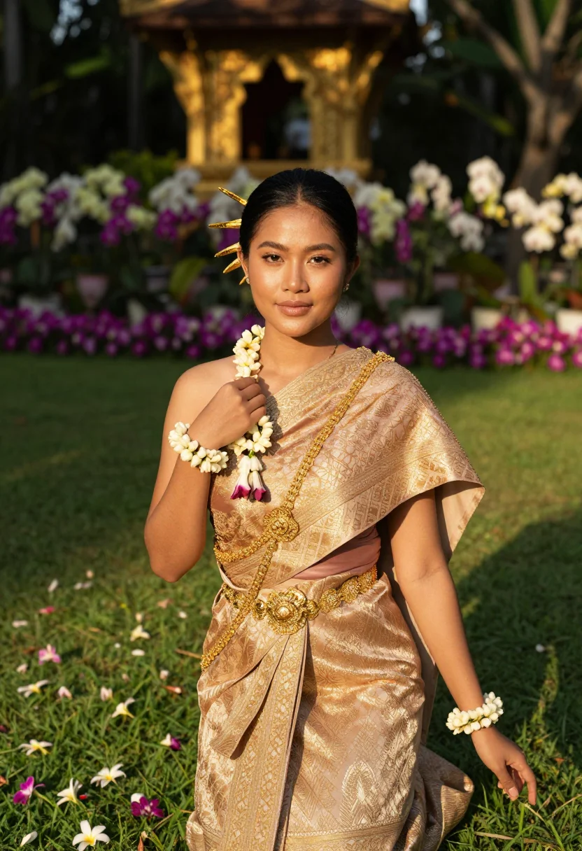 AI chut thai sample — portrait of a woman, chest-up portrait of a Thai woman with