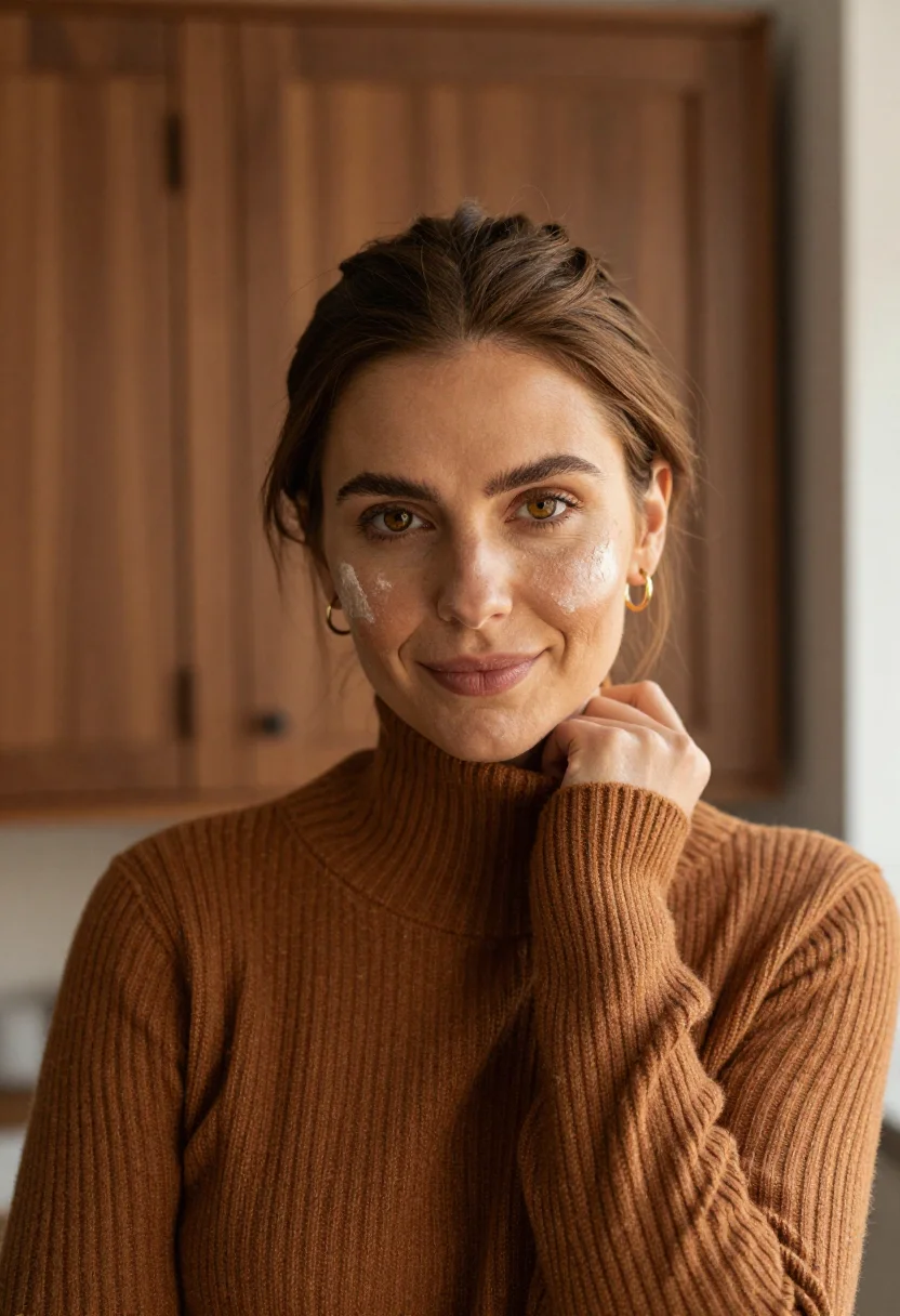 AI cinnamon kitchen brown sample — portrait of a woman, tight headshot of a woman around thirty