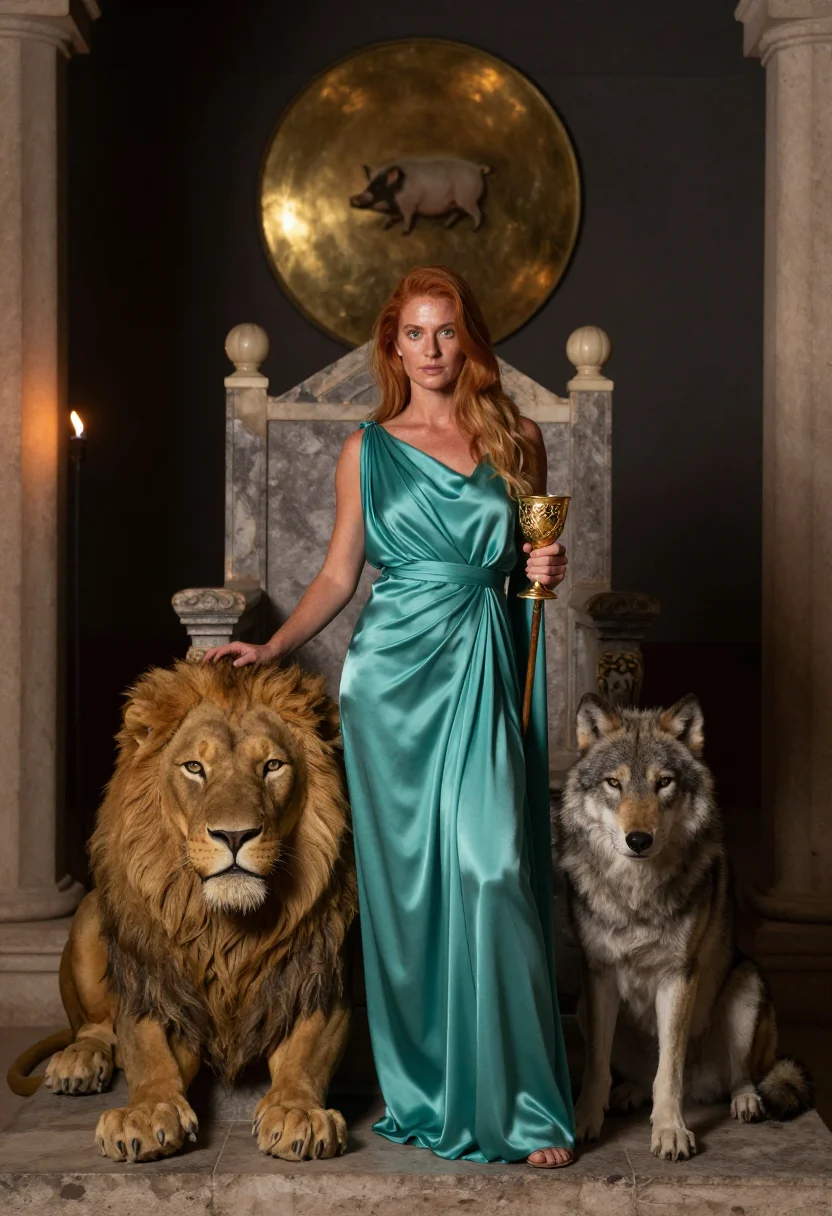 AI circe sample — portrait of a woman, full-length portrait of a Mediterranean