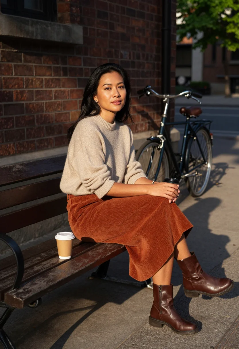 AI city bike sample — portrait of a woman, full-length portrait of a Southeast-Asi