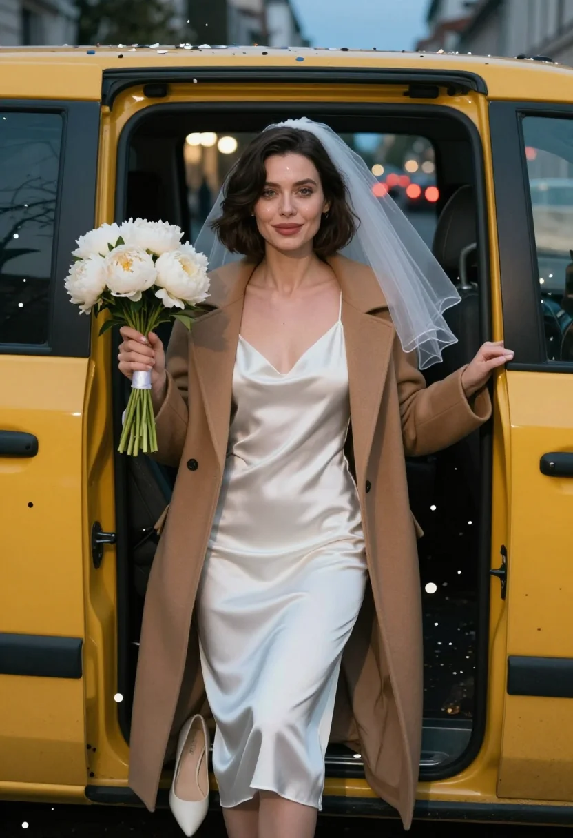 AI city hall bride sample — portrait of a woman, half-length portrait of a Western-Europ