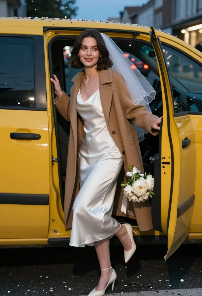 AI city hall bride sample — portrait of a woman, full-length portrait of a Western-Europ