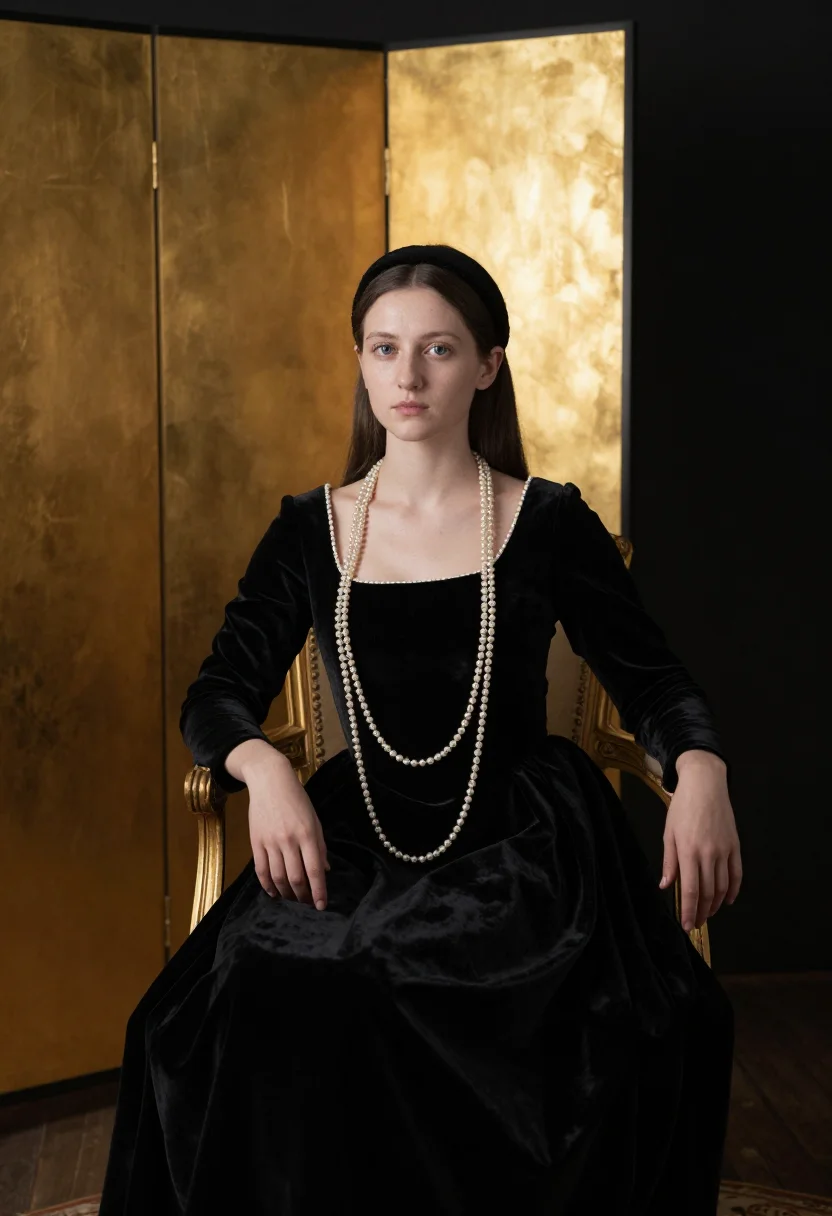 AI cleo de merode sample — portrait of a woman, three-quarter-length portrait of a West