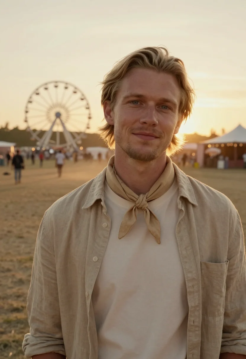 AI coachella indio april desert men sample — portrait of a man, framed tight, head and shoulders, the bod
