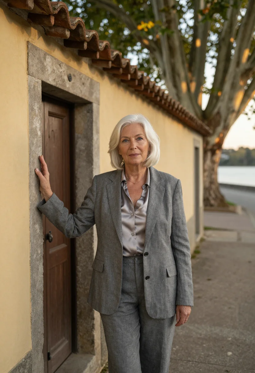 AI colonia del sacramento hotelier cobble sycamore sample — portrait of a woman, a hotelier in her early sixties with fa