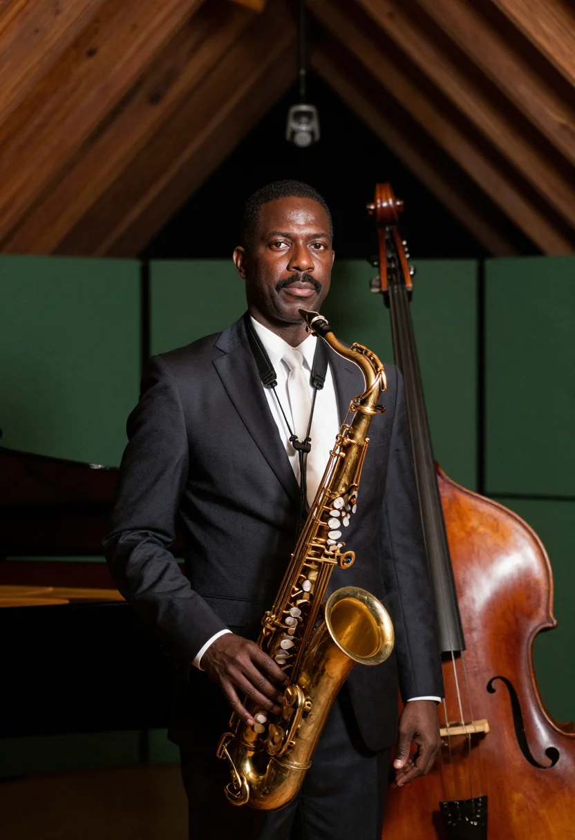 AI coltrane sample — portrait of a man, three-quarter-length portrait of a Black