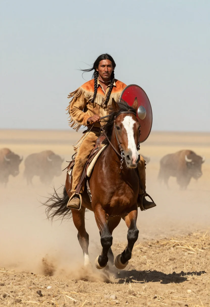 AI comanche moon sample — portrait of a man, full-length portrait of a Comanche man wi