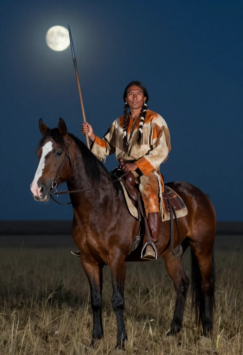 AI comanche moon sample — portrait of a man, three-quarter-length portrait of a Comanc