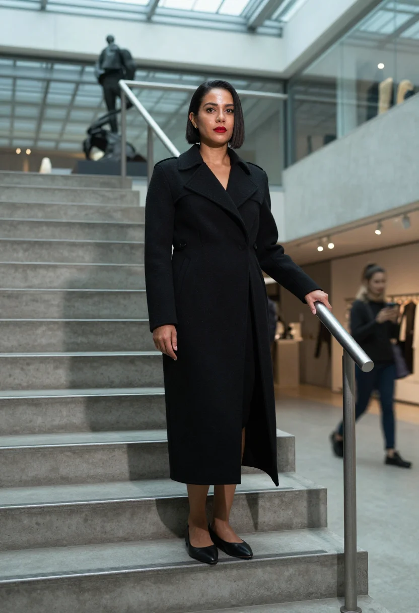 AI comme des garcons sample — portrait of a woman, full-length portrait of a Latin-America