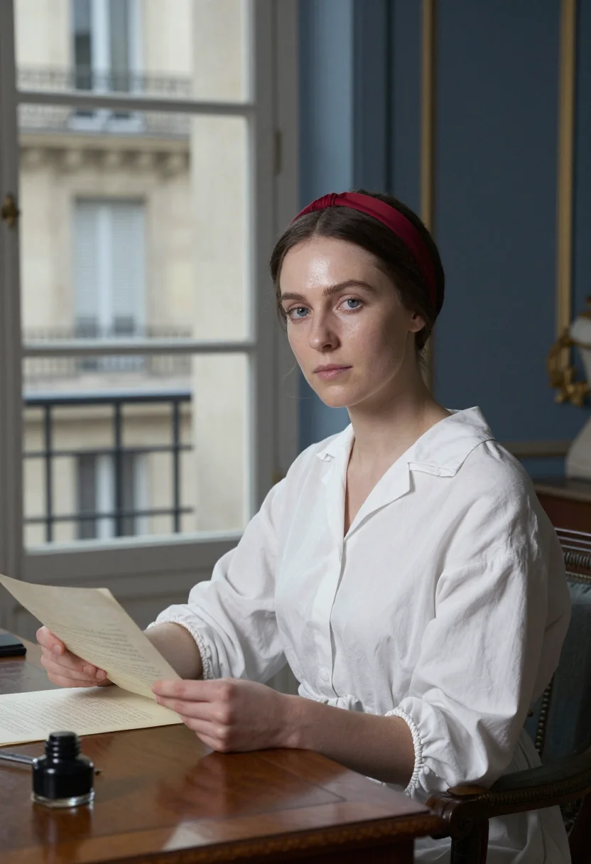 AI comtesse d haussonville sample — portrait of a woman, a Western-European woman in her late tw