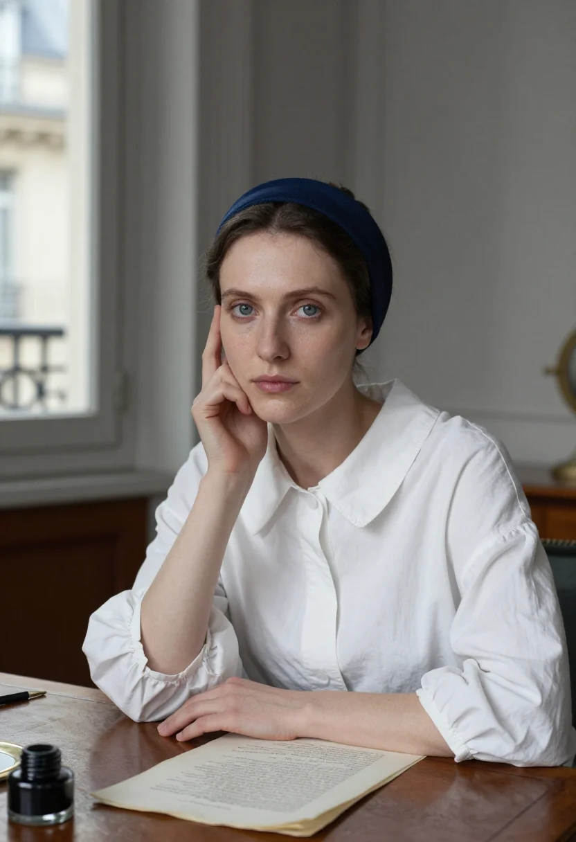 AI comtesse d haussonville sample — portrait of a woman, a Western-European woman in her late tw