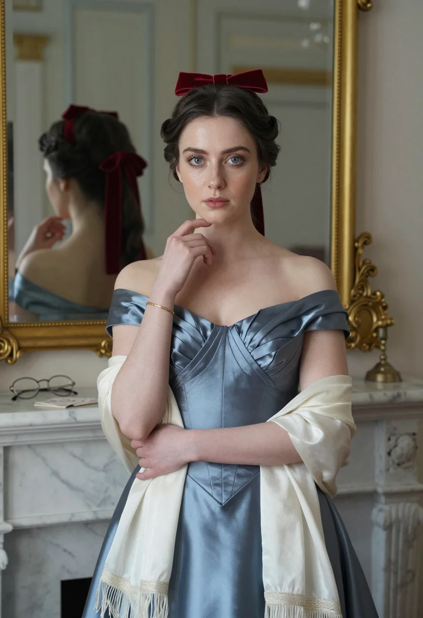 AI comtesse d haussonville sample — portrait of a woman, a Western-European woman in her late tw
