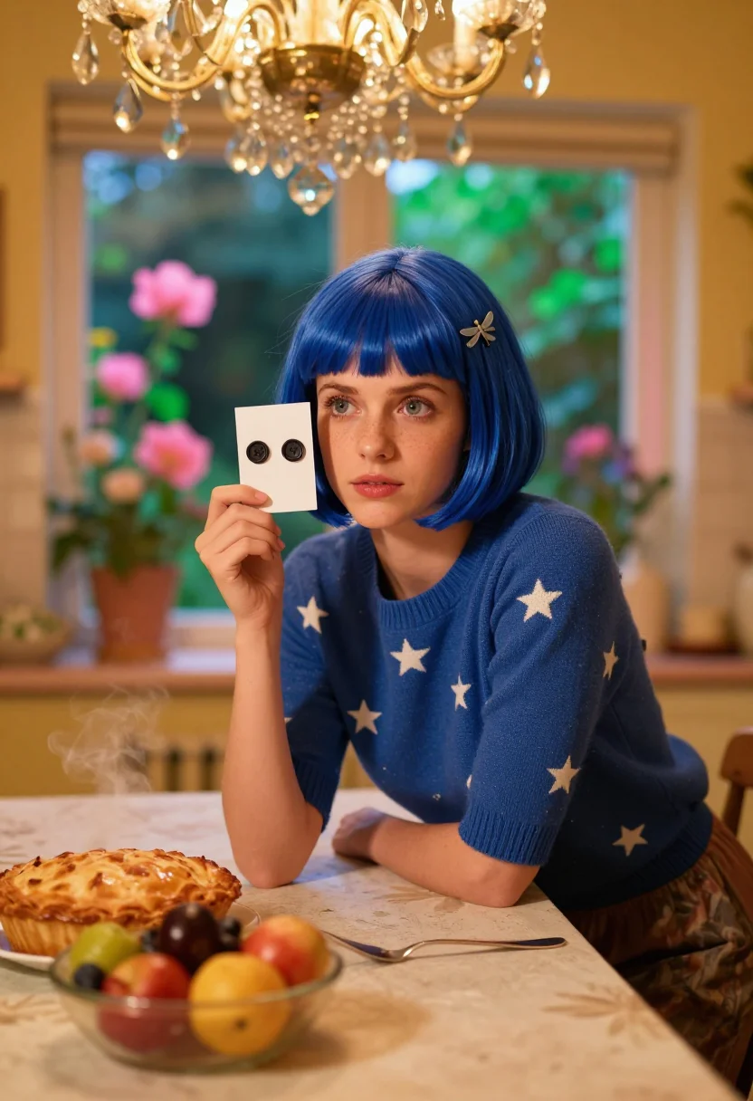 AI coraline sample — portrait of a woman, half-length portrait of a Western-Europ