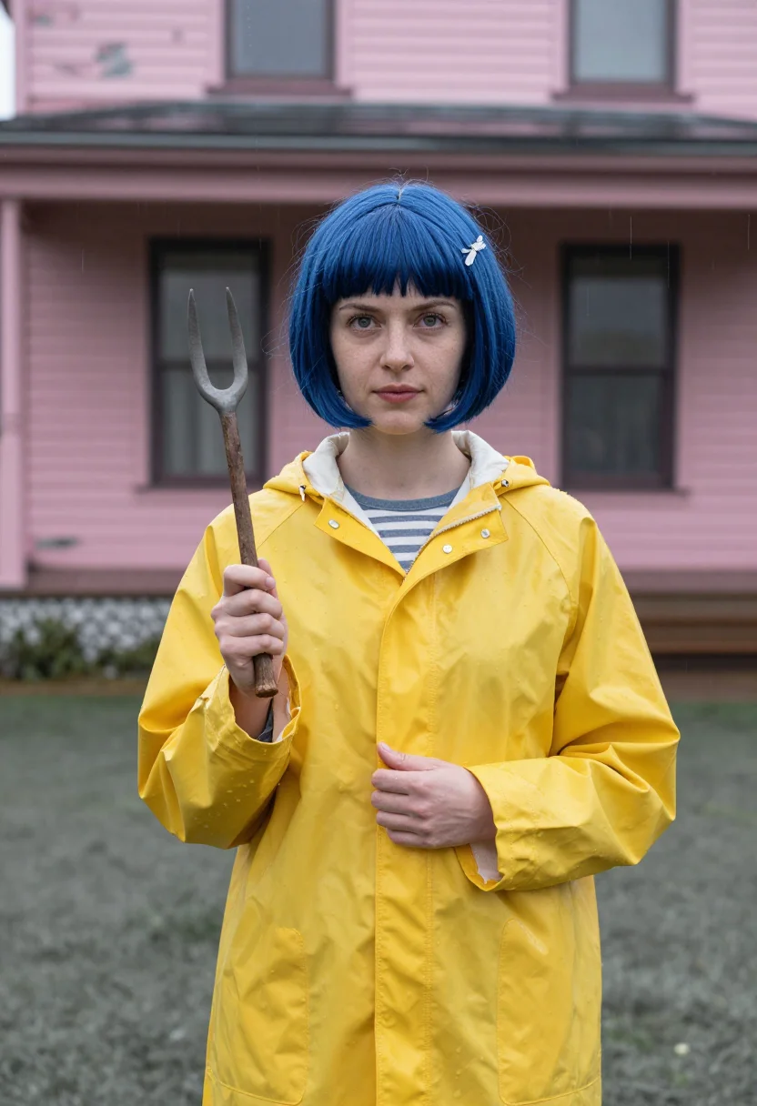 AI coraline sample — portrait of a woman, half-length portrait of a Western-Europ