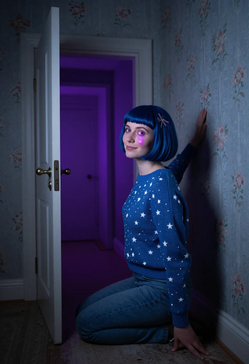 AI coraline sample — portrait of a woman, three-quarter-length portrait of a West