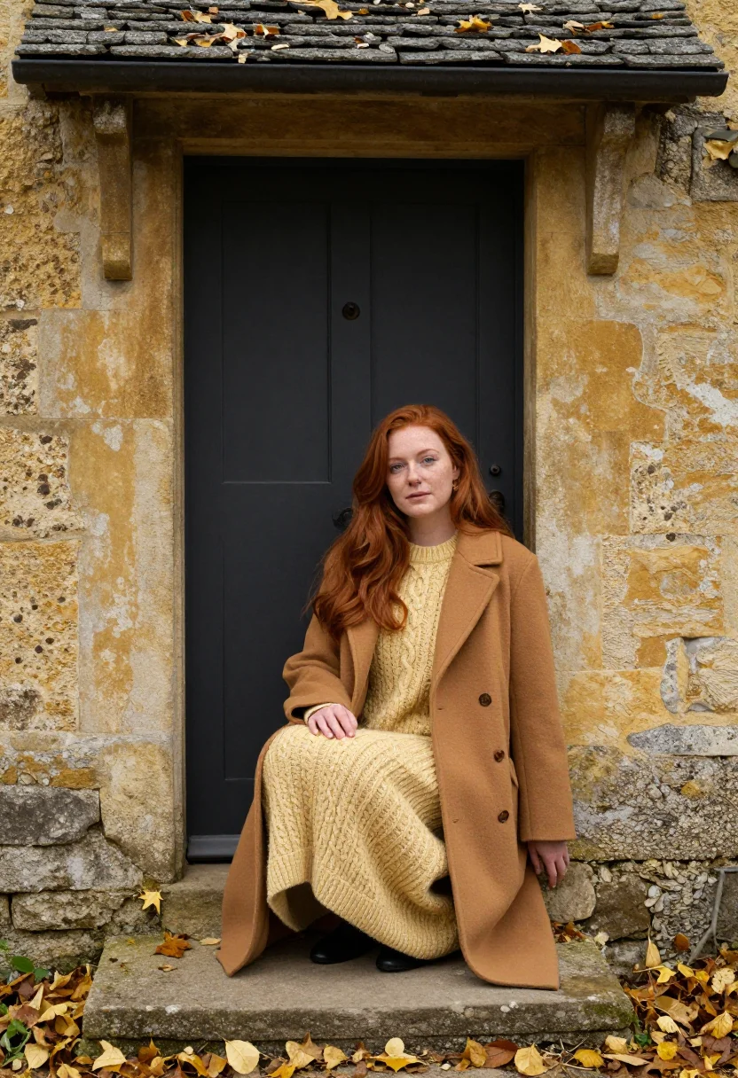 AI cotswolds october honey sample — portrait of a woman, three-quarter-length portrait of an Eng