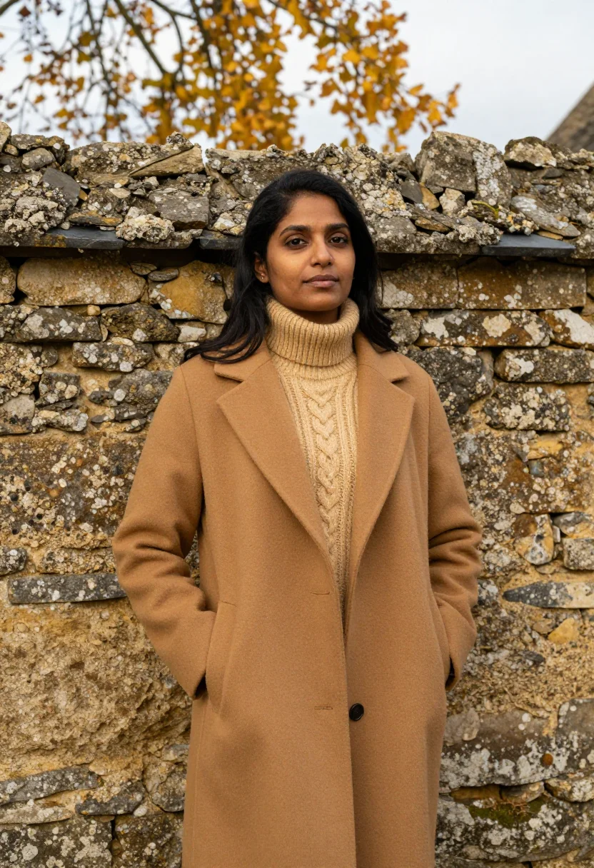 AI cotswolds october honey sample — portrait of a woman, three-quarter-length portrait of a Brit