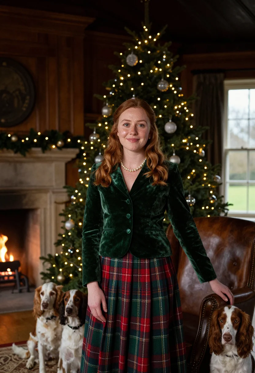 Example portrait from the AI Country House Christmas — Free Preview, Train Once