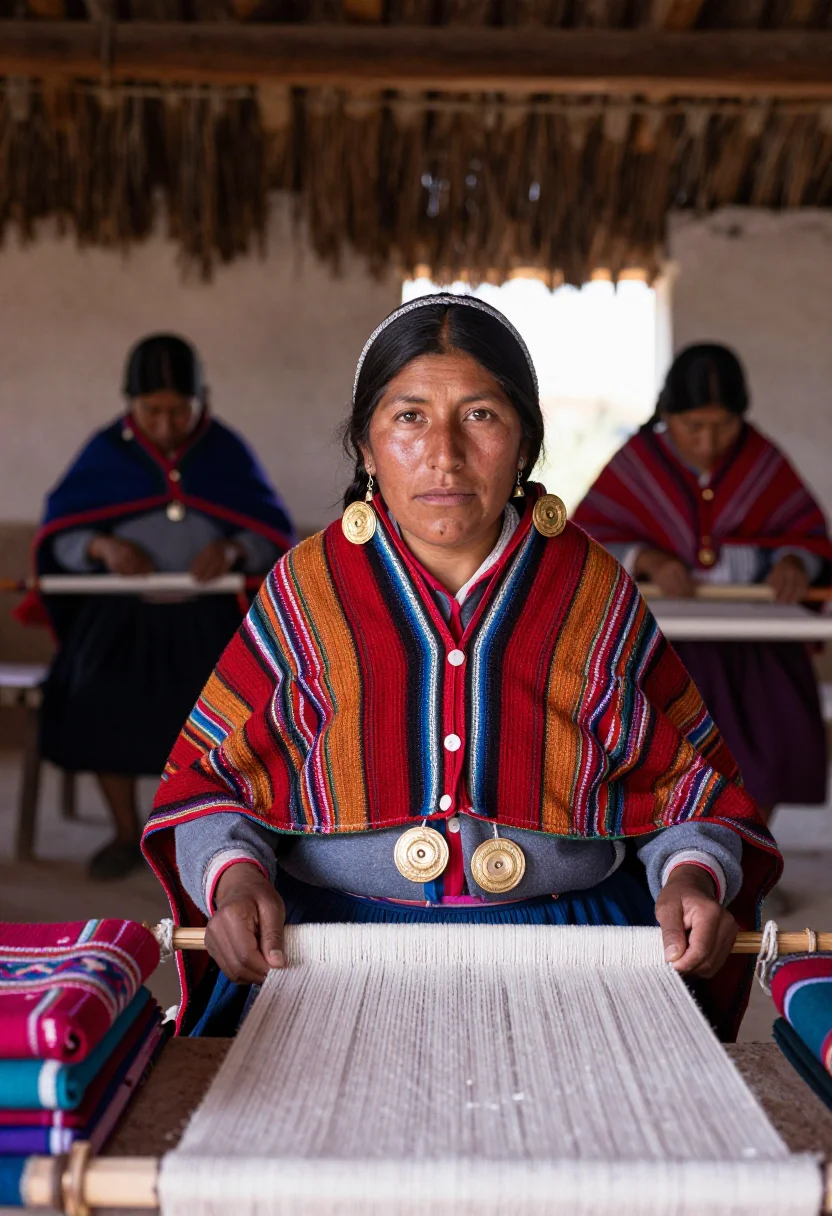 AI coya sample — portrait of a woman, half-length portrait of an Andean Quech