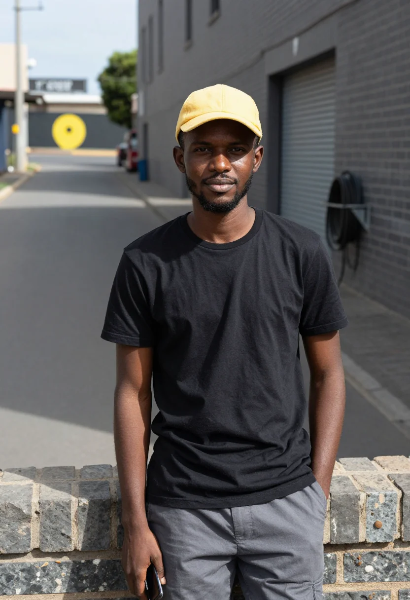 AI cremorne backend lane yellow sample — portrait of a backend engineer, half-length portrait of a Su