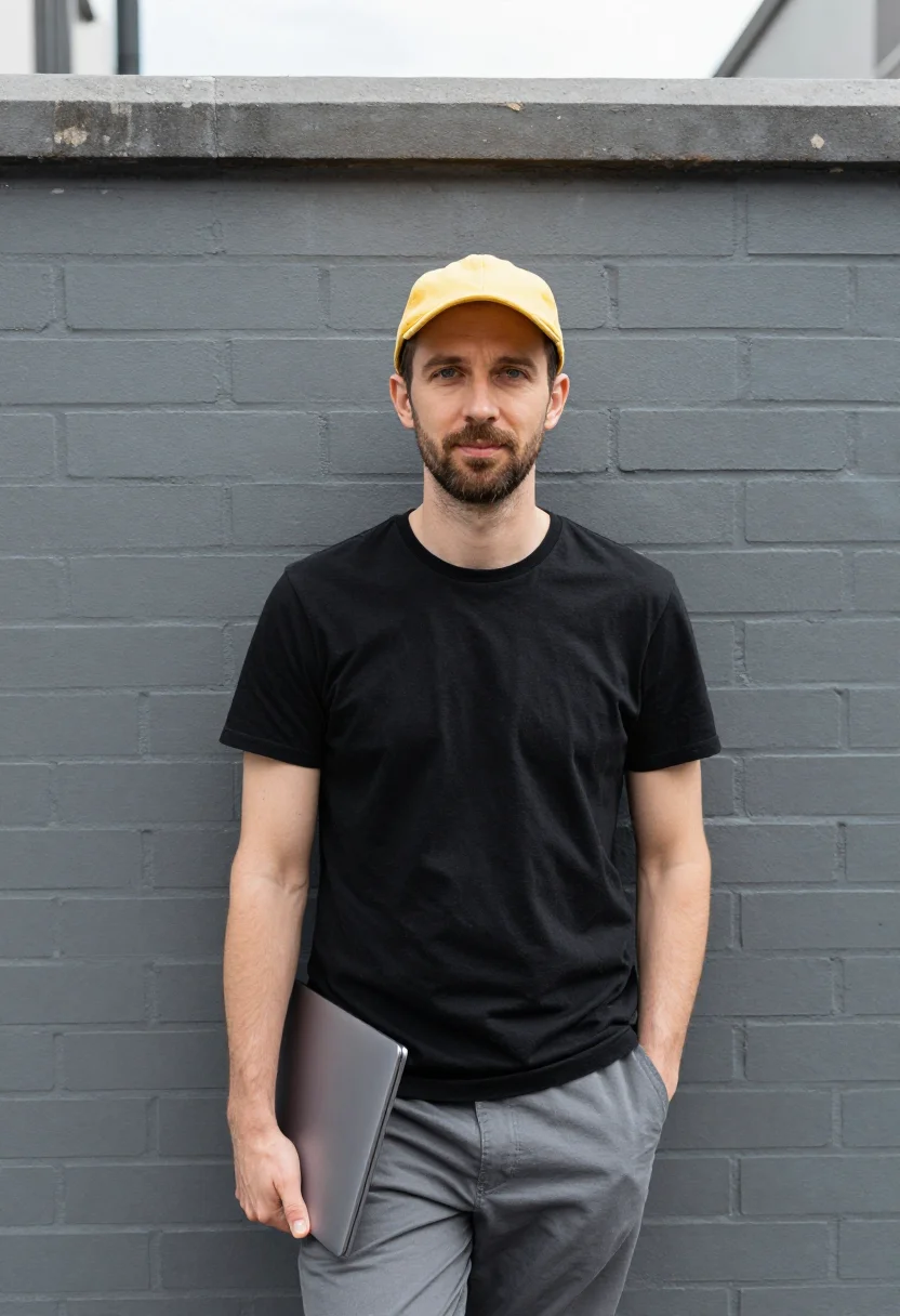 AI cremorne backend lane yellow sample — portrait of a backend engineer, half-length portrait of a We