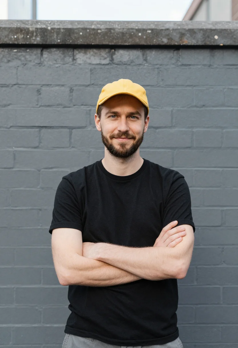 AI cremorne backend lane yellow sample — portrait of a backend engineer, chest-up portrait of a Weste