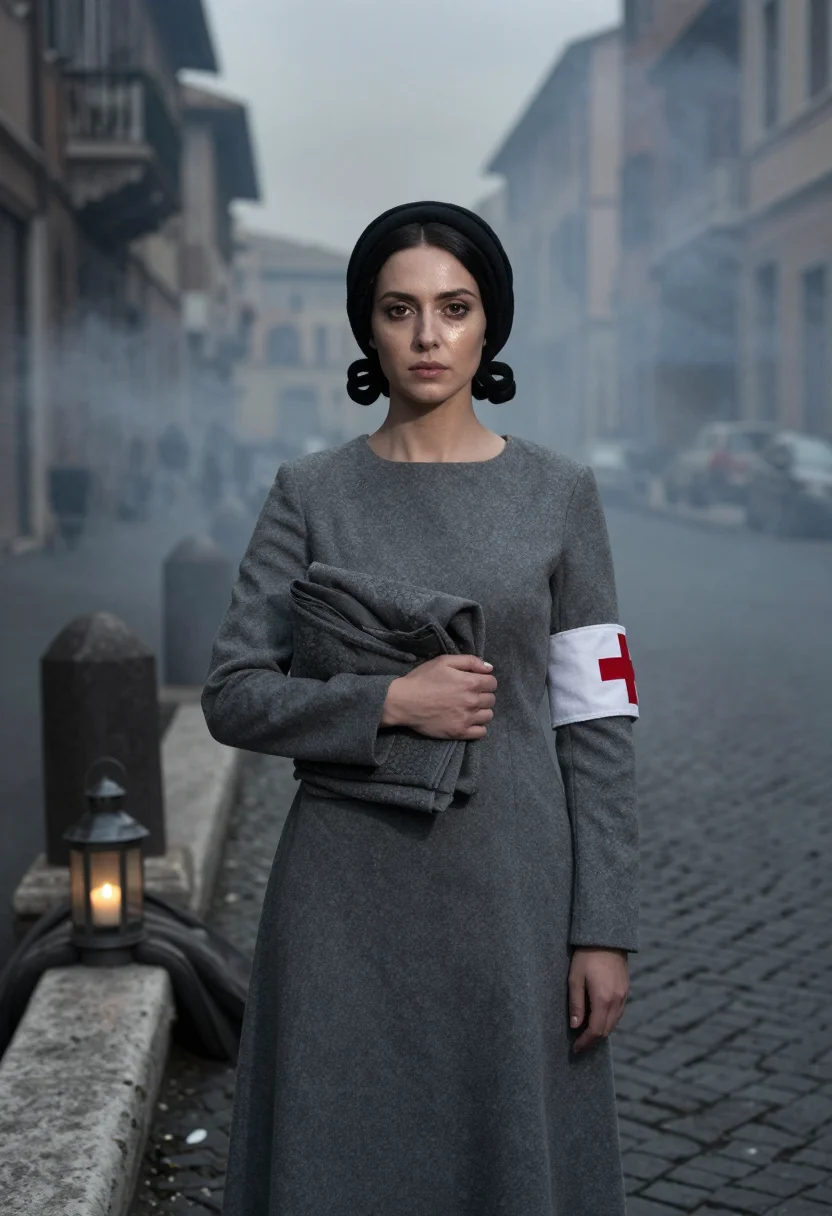 AI cristina belgiojoso sample — portrait of a woman, a Western-European woman in her early t