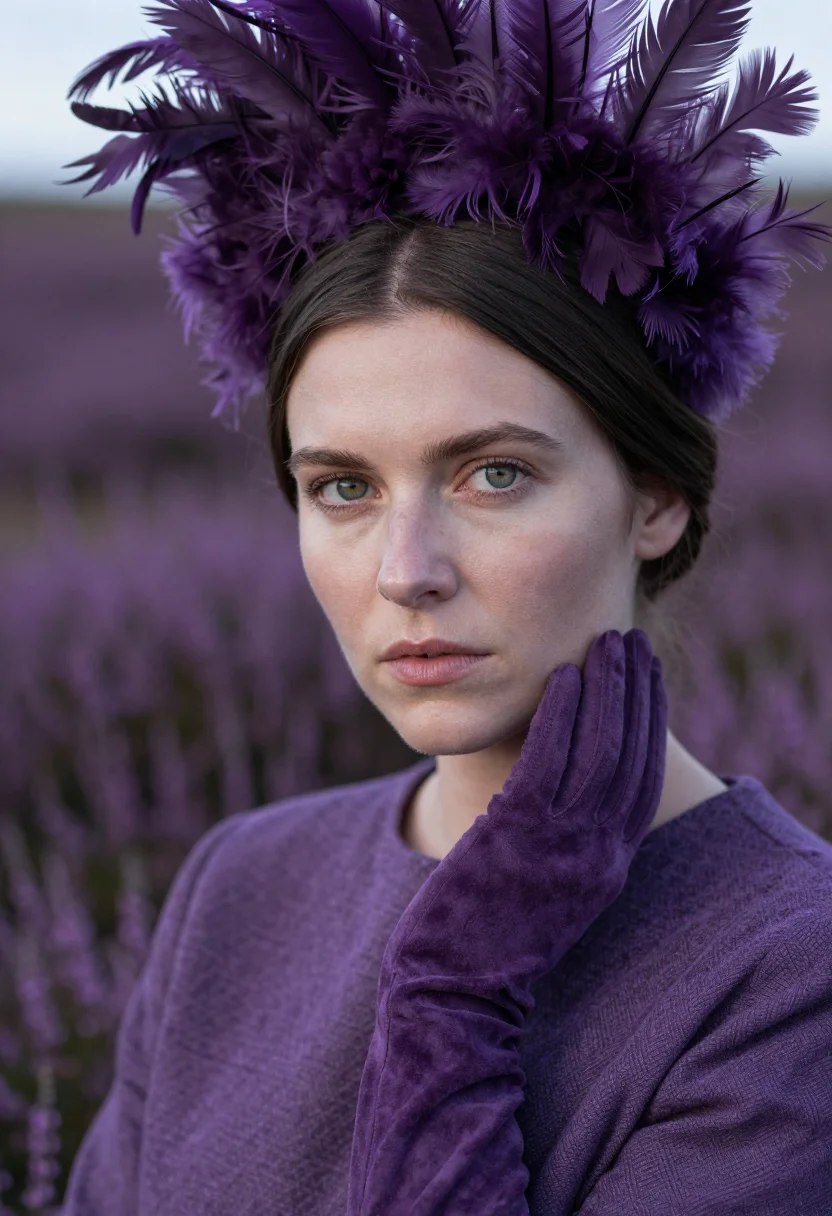 AI culloden heather sample — portrait of a woman, close-head portrait of a Western-Europe