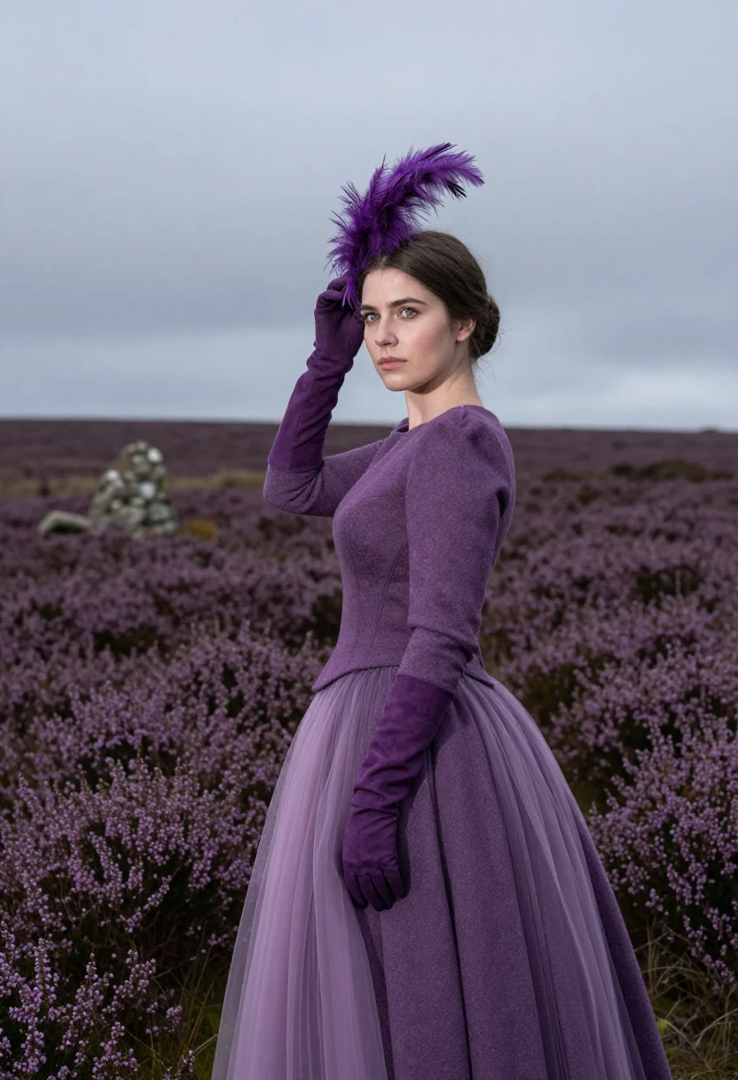 AI culloden heather sample — portrait of a woman, three-quarter-length portrait of a West
