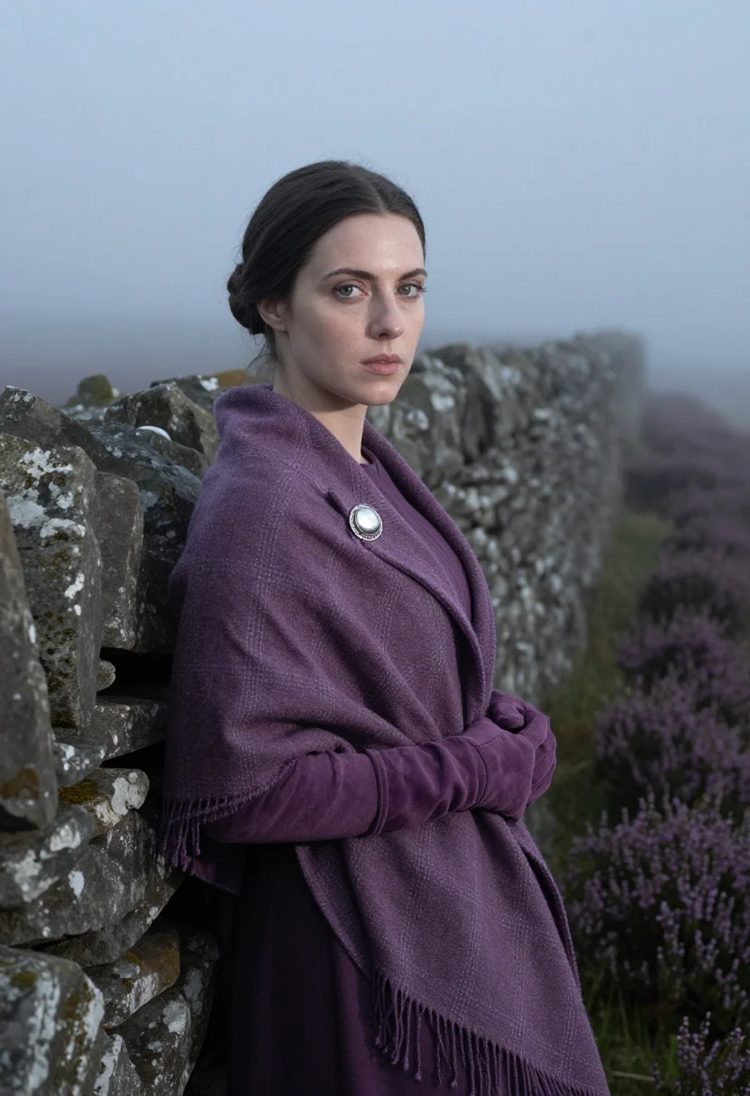 AI culloden heather sample — portrait of a woman, three-quarter-length portrait of a West
