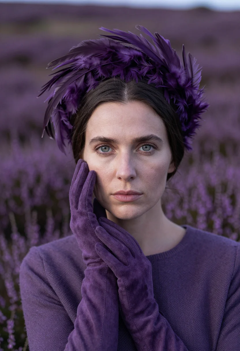 AI culloden heather sample — portrait of a woman, head-and-shoulders portrait of a Wester