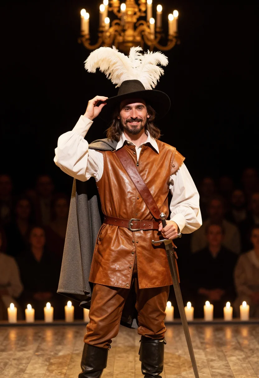 AI cyrano sample — portrait of a man, close half-length portrait of a man of Fr