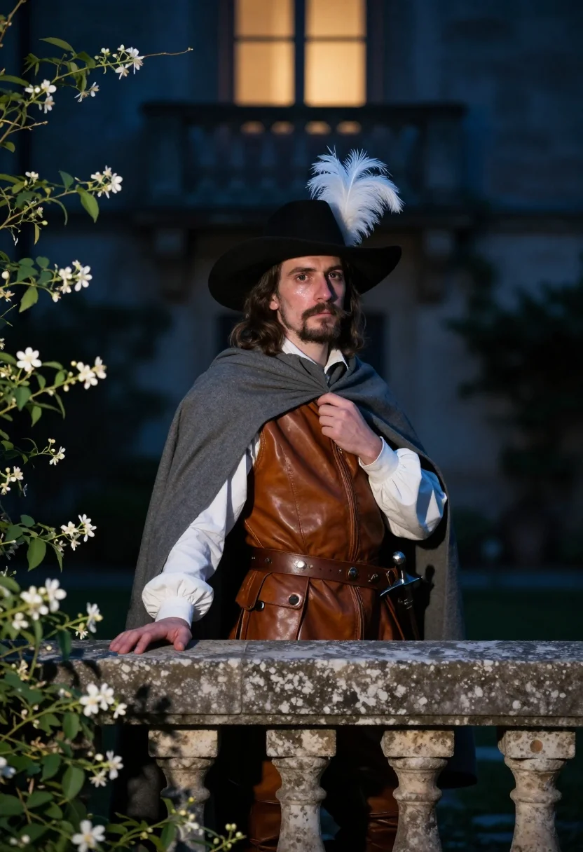 AI cyrano sample — portrait of a man, half-length portrait of a man of French a