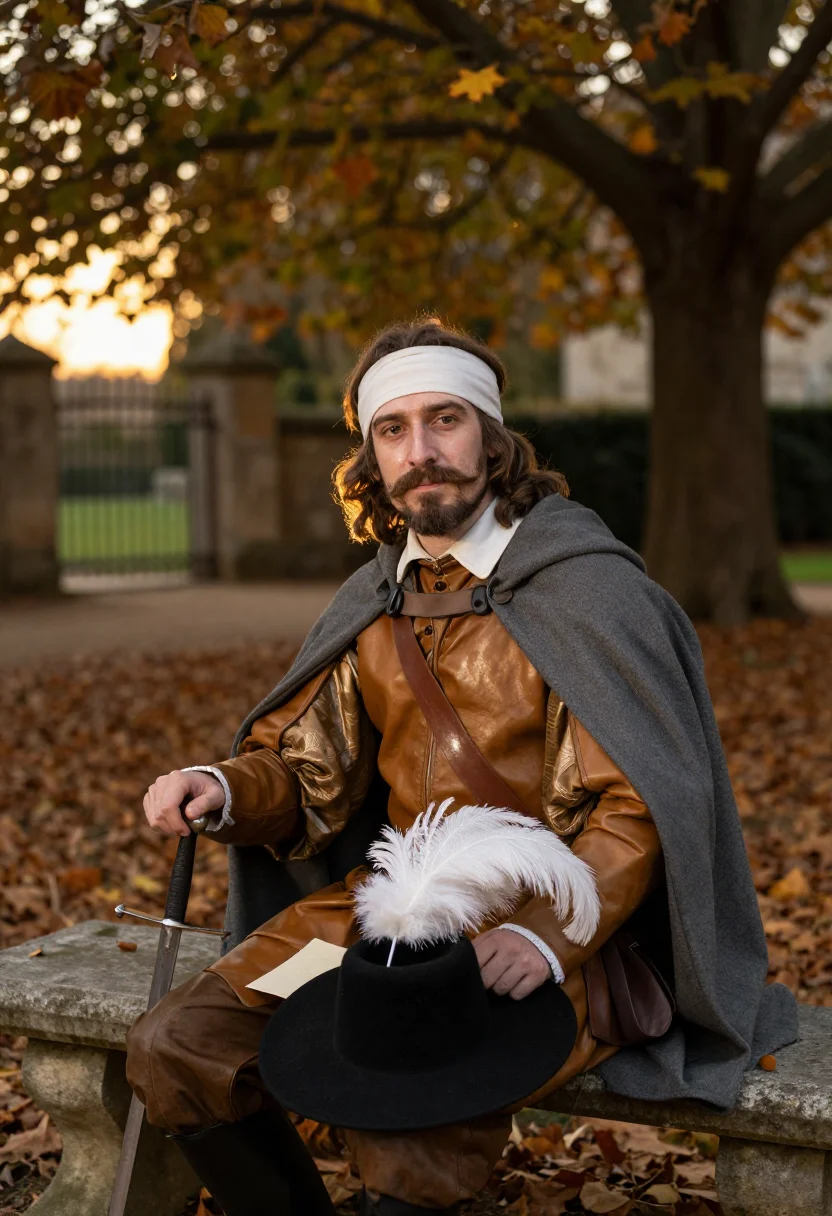 AI cyrano sample — portrait of a man, three-quarter-length portrait of a man of