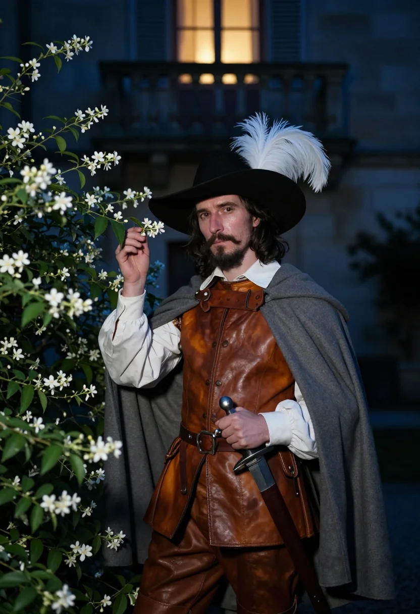 AI cyrano sample — portrait of a man, close half-length portrait of a man of Fr