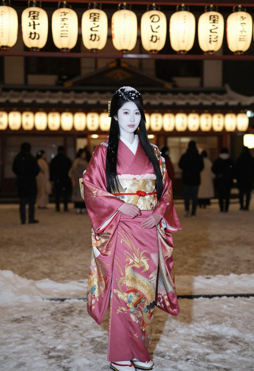 AI daimyo court sample — portrait of a woman, full-length portrait of a Japanese woma