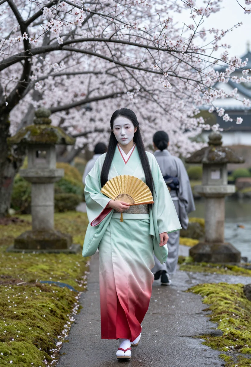 AI daimyo court sample — portrait of a woman, full-length portrait of a Japanese woma