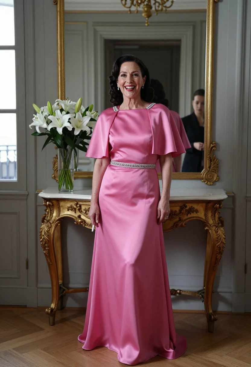 AI daisy fellowes sample — portrait of a woman, a full-length photograph in a mirrored