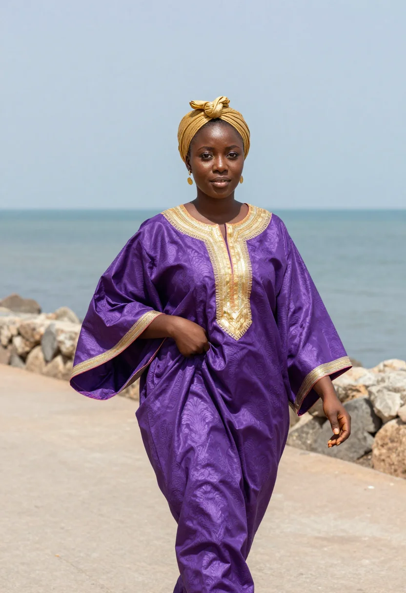 AI dakar moussor sample — portrait of a woman, three-quarter-length portrait of a Sene