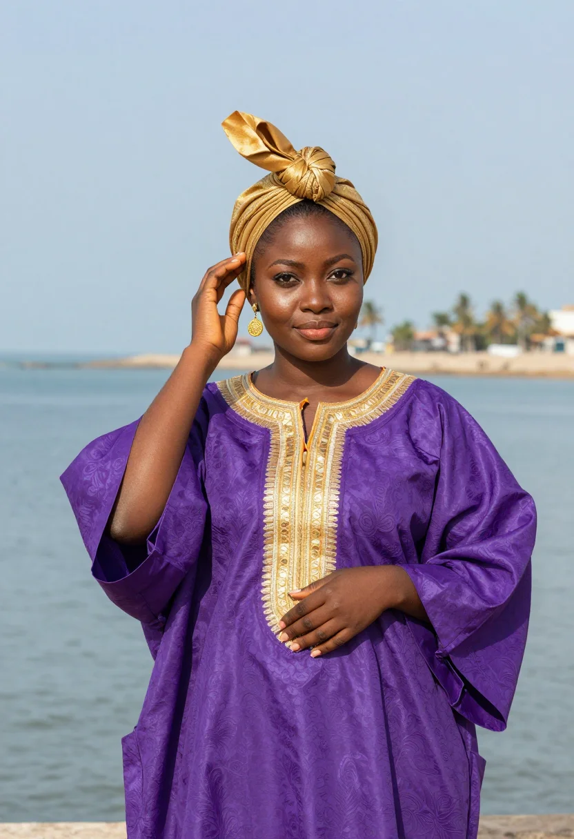 AI dakar moussor sample — portrait of a woman, half-length portrait of a Senegalese wo