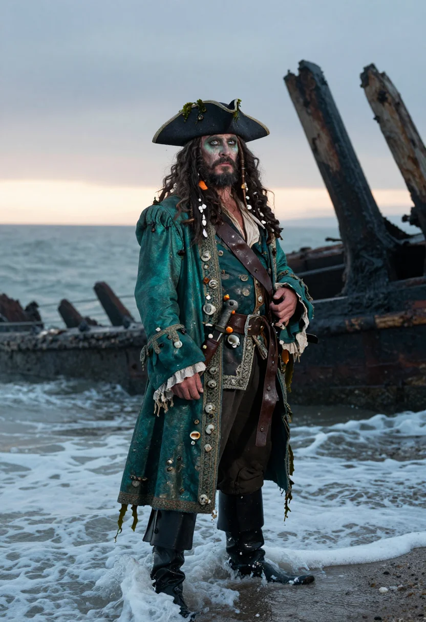 AI davy jones sample — portrait of a man, three-quarter-length portrait of a Northe