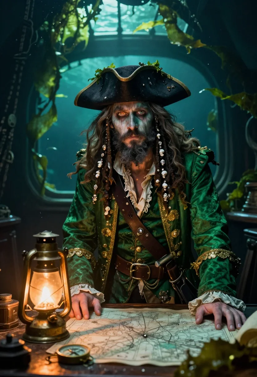 AI davy jones sample — portrait of a man, half-length portrait of a Northern Europe