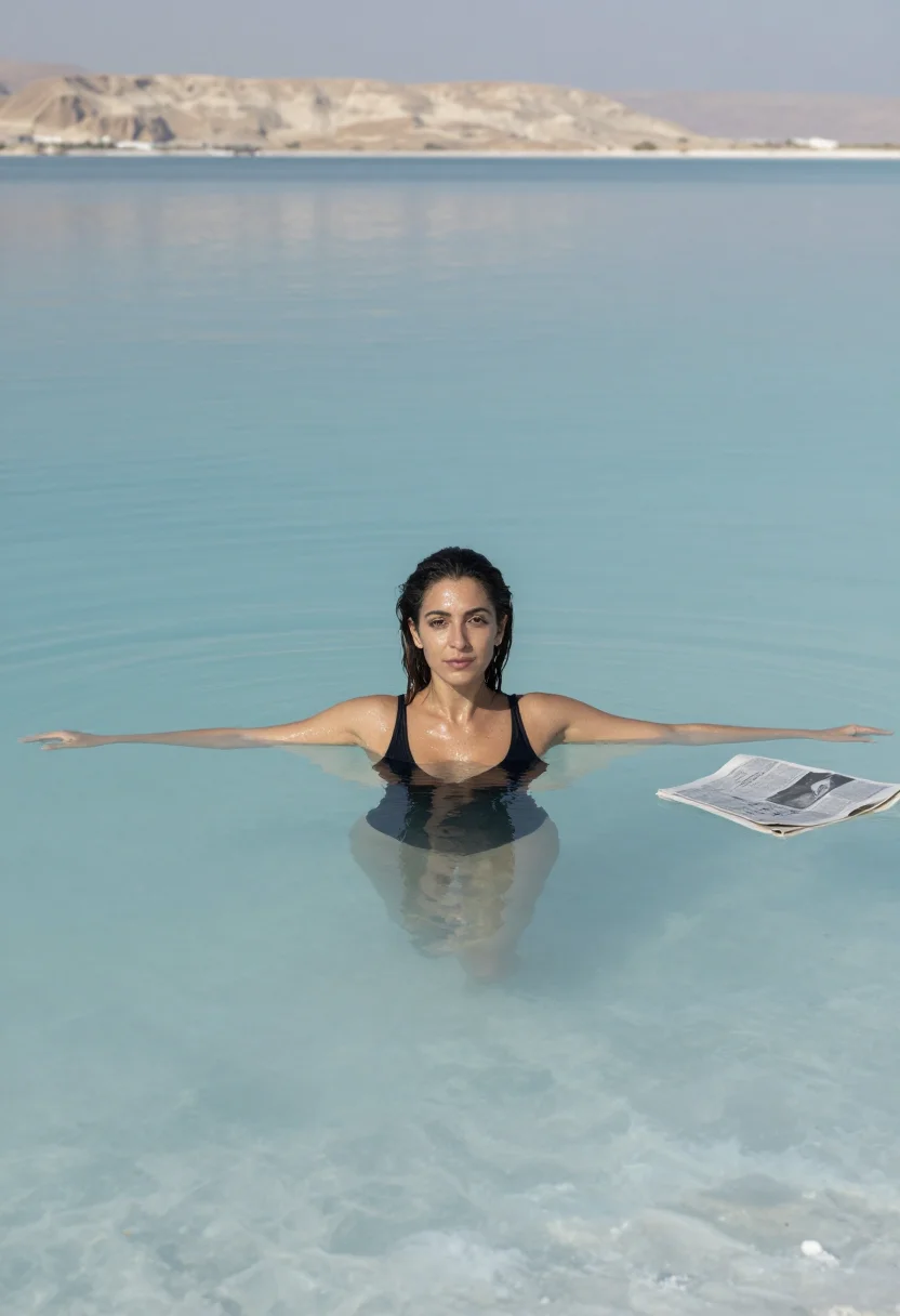 AI dead sea sample — portrait of a woman, three-quarter-length portrait of an Isr