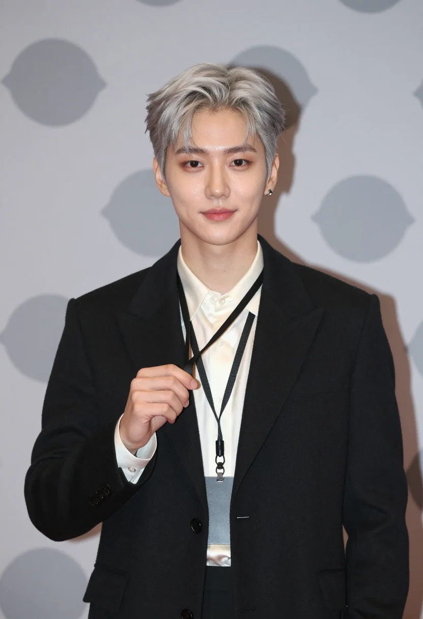 AI debut showcase sample — portrait of a man, chest-up portrait of a Korean man in his