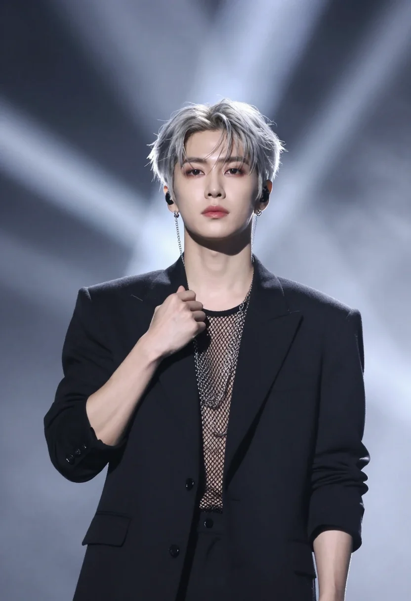 AI debut showcase sample — portrait of a man, chest-up portrait of a Korean man in his
