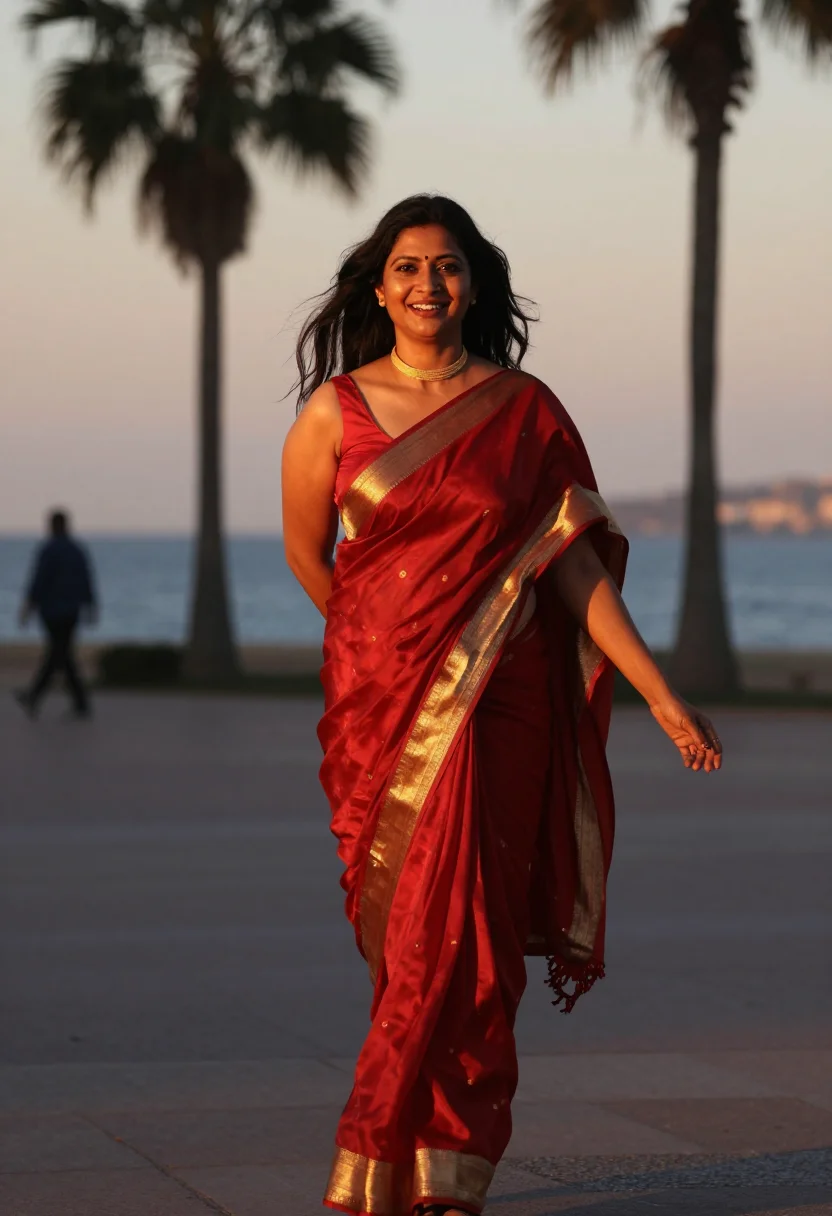 AI deepika cannes sample — portrait of a woman, three-quarter walking portrait of an In