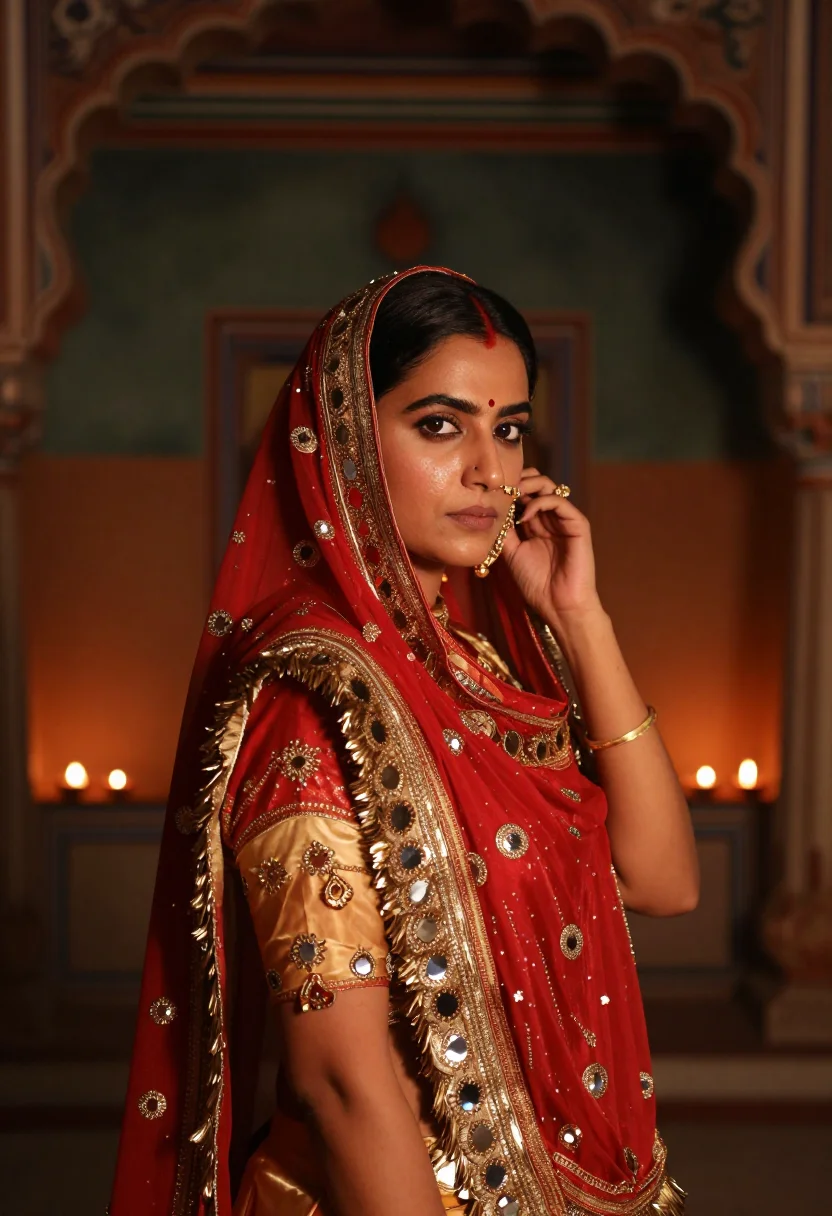 AI deepika padmaavat sample — portrait of a woman, close portrait of an Indian woman in he